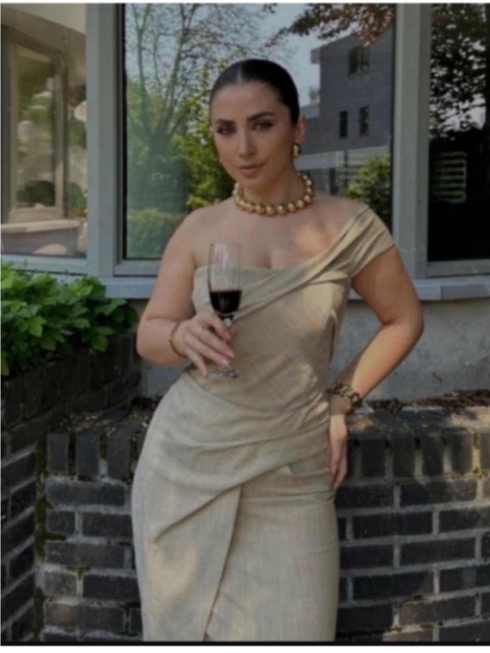 NWT Zara Asymmetrical MIDI Dress